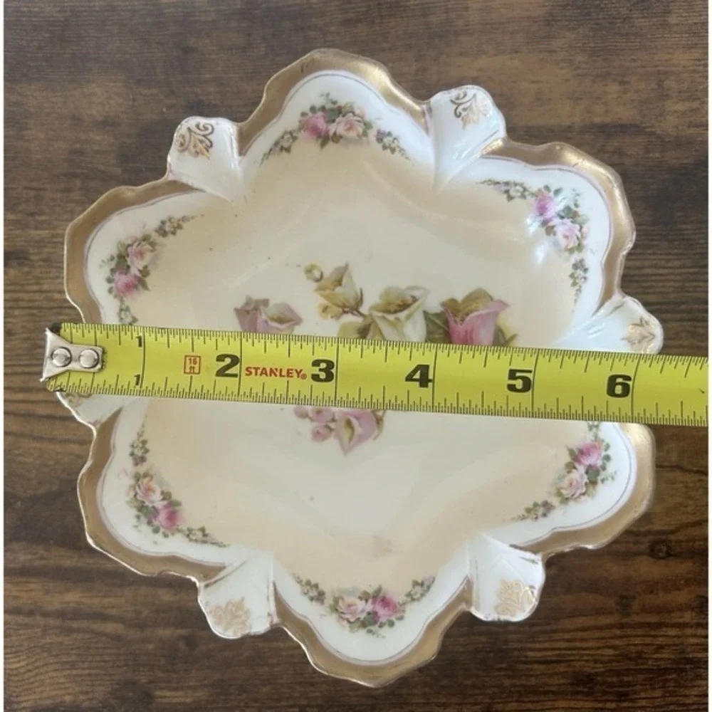 Antique RS Prussia Germany‎ Floral Decorative Footed 7